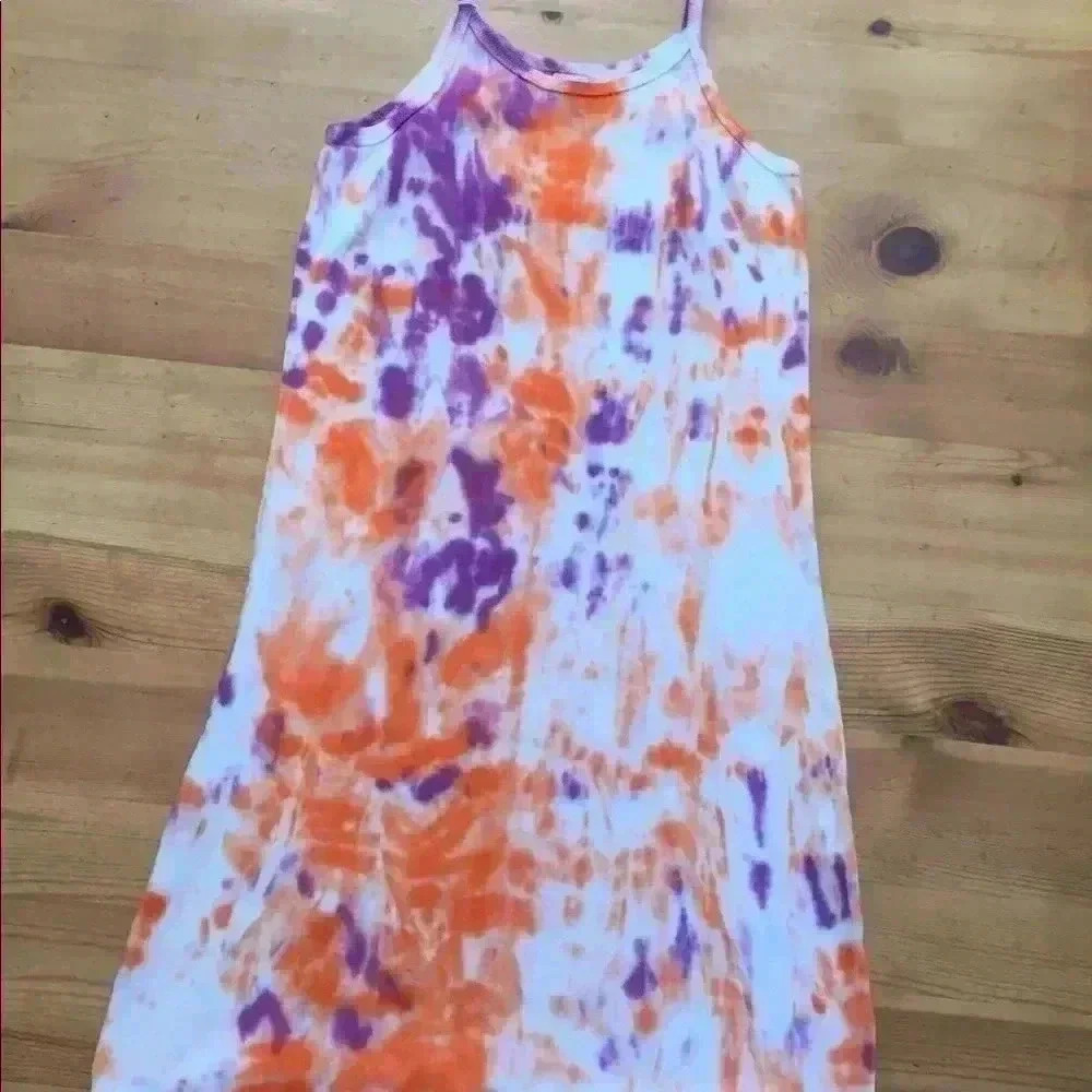 New! Tie dye tank dress. 100% cotton. - Picture 3 of 6